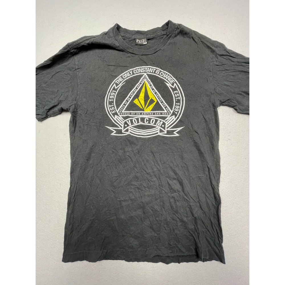 Volcom T-Shirt 100% Cotton Black Graphic Print Size M Mens